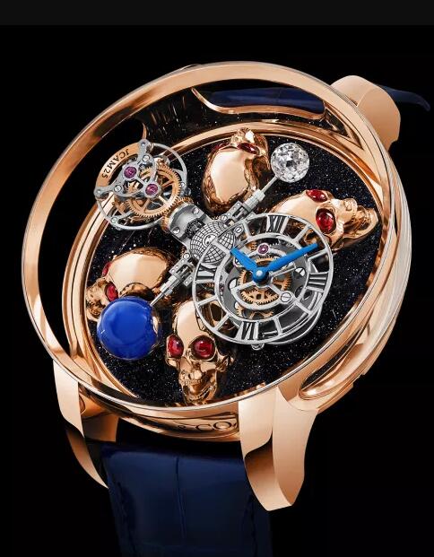 Jacob & Co Replica watch ASTRONOMIA TOURBILLON ART STATIC 4 SKULLS AT102.40.AE.AA.A